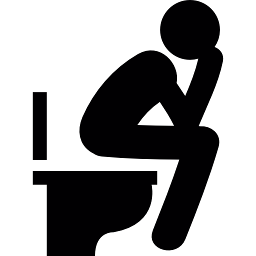 homme assis dans la salle de bain  Icône