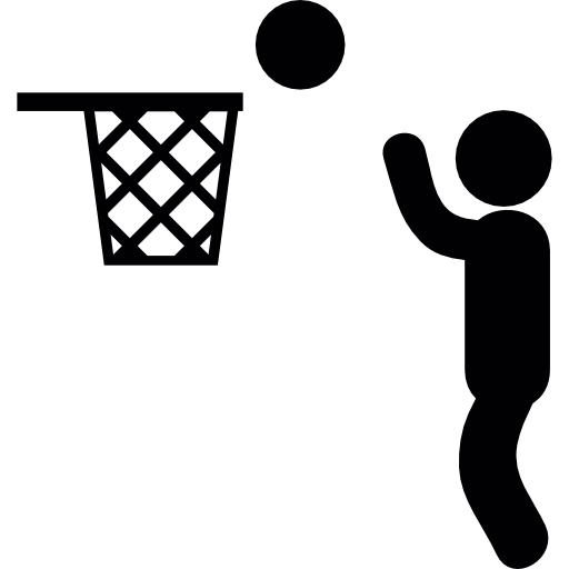 mann, der basketball spielt Pictograms Fill icon