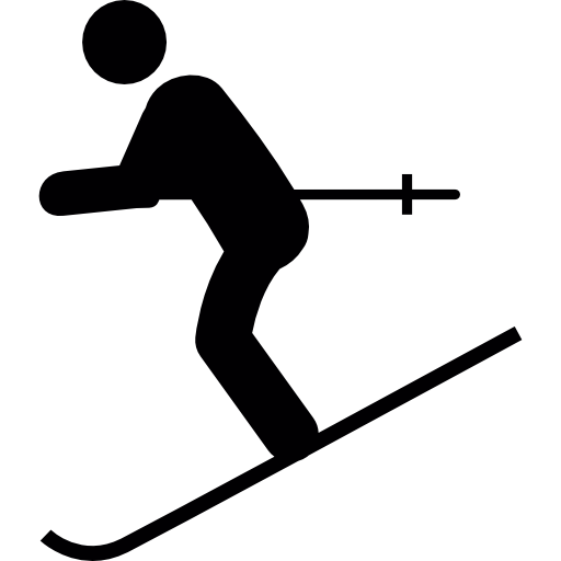 Человек на лыжах  иконка