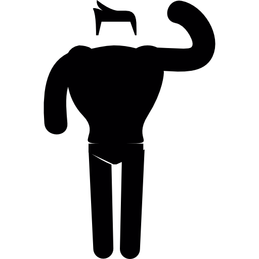 sterke bodybuilder Pictograms Fill icoon