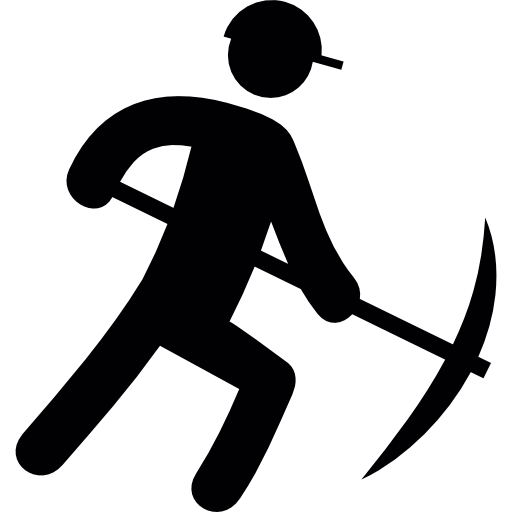 trabajador cavando un agujero  icono