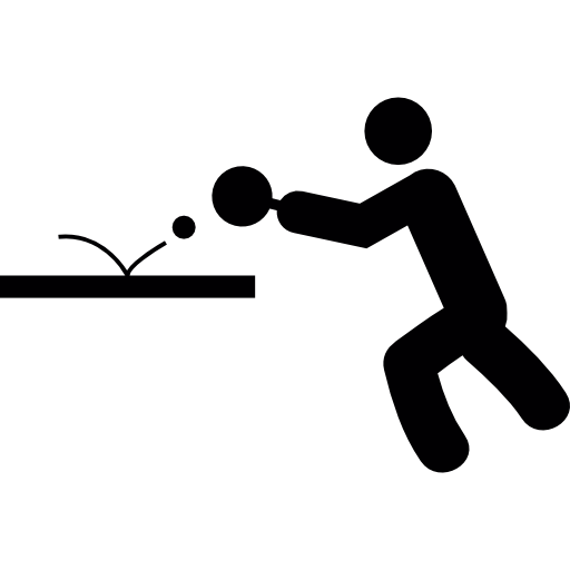 Man playing ping pong Pictograms Fill icon
