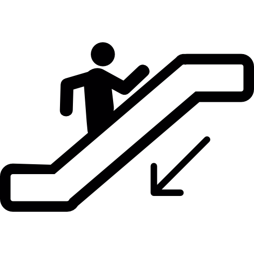 marcher des escaliers croisés  Icône