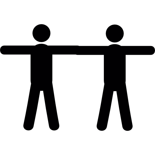 deux hommes bras par bras  Icône