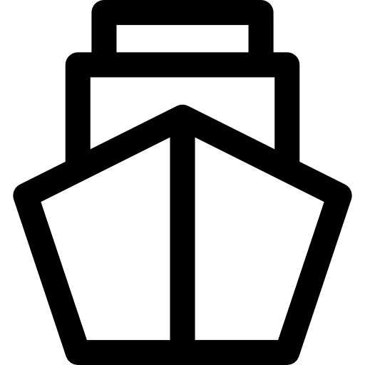 embarcacion Curved Lineal icono