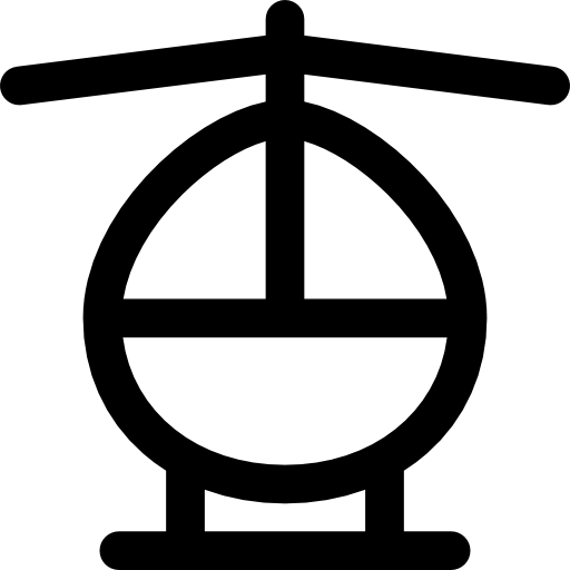 Śmigłowiec Curved Lineal ikona