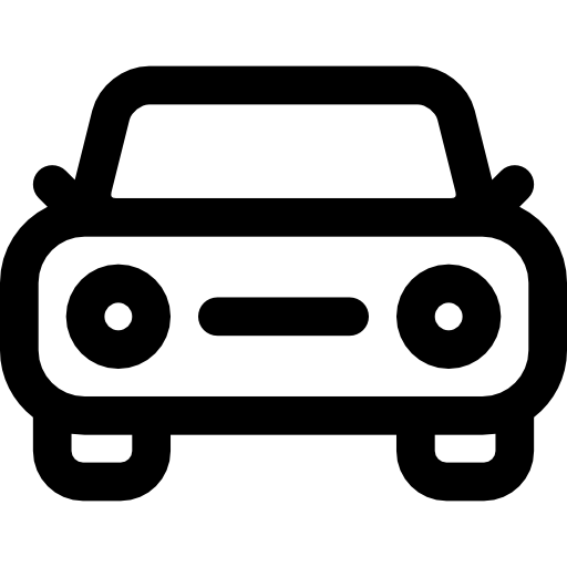 samochód Curved Lineal ikona