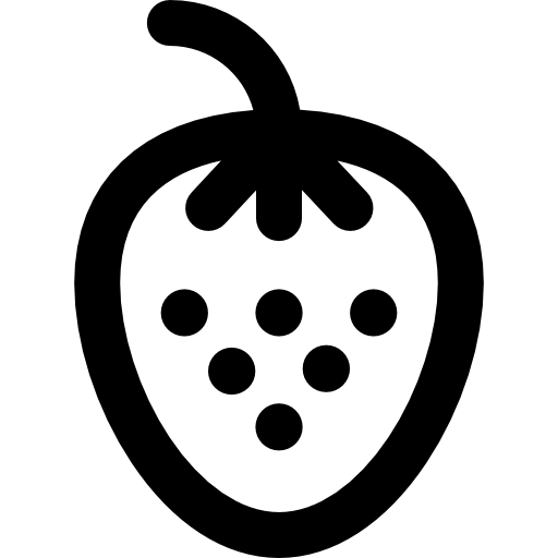 딸기 Basic Rounded Lineal icon
