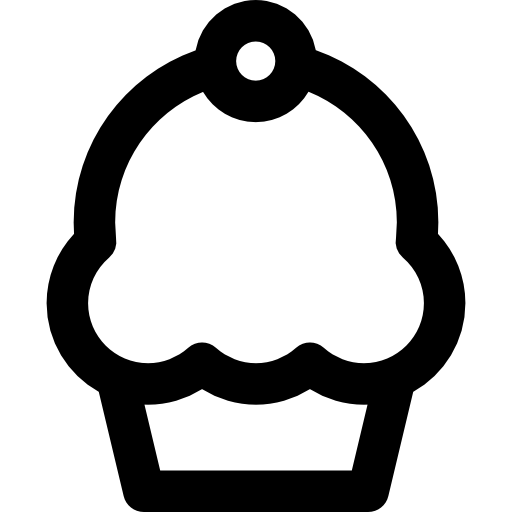 babeczka Basic Rounded Lineal ikona