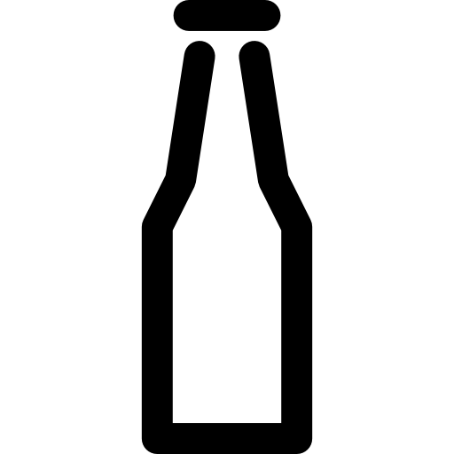 botella Basic Rounded Lineal icono