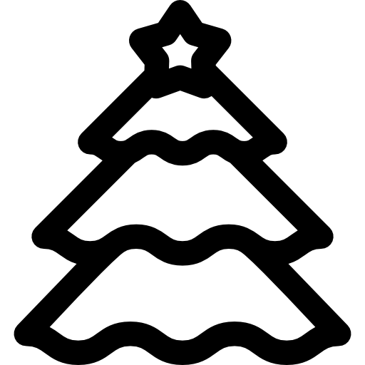 kerstboom Curved Lineal icoon