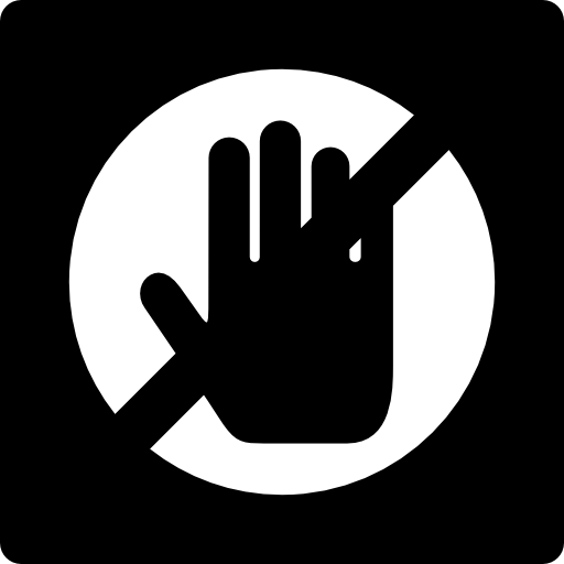 Do not touch  icon