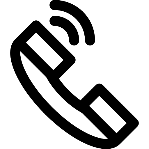 teléfono Curved Lineal icono