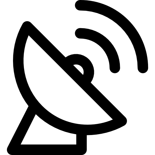 antena satelitarna Curved Lineal ikona