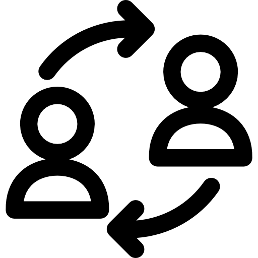 Связь с людьми Curved Lineal иконка