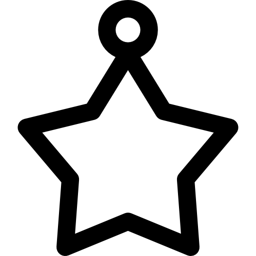 gwiazda Curved Lineal ikona