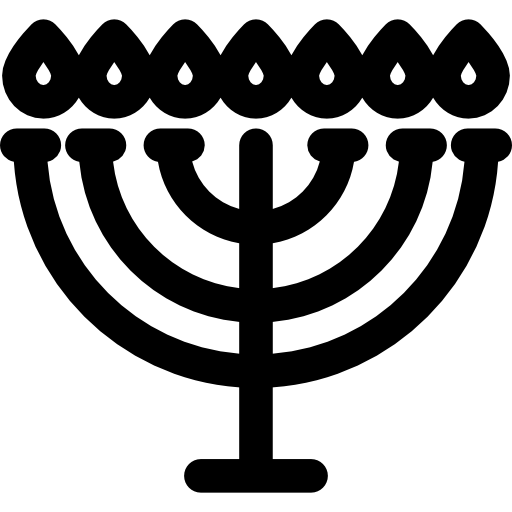 menorah Curved Lineal icono