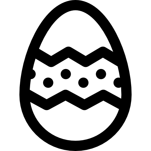 paas eieren Curved Lineal icoon