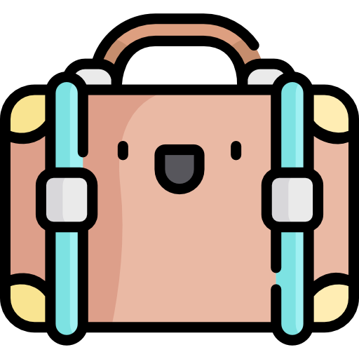 maleta Kawaii Lineal color icono