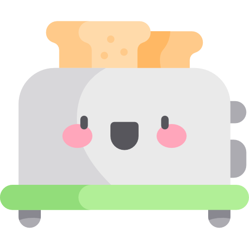 toaster Kawaii Flat icon