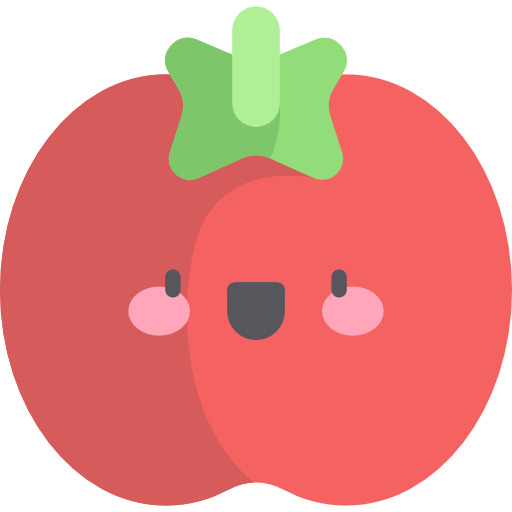 tomate Kawaii Flat Icône