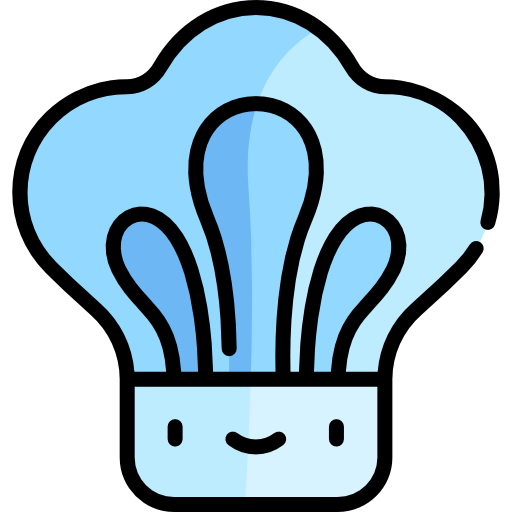 sombrero de cocinero Kawaii Lineal color icono