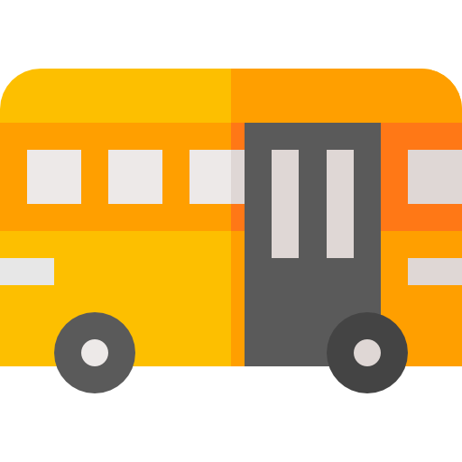 Школьный автобус Basic Straight Flat иконка
