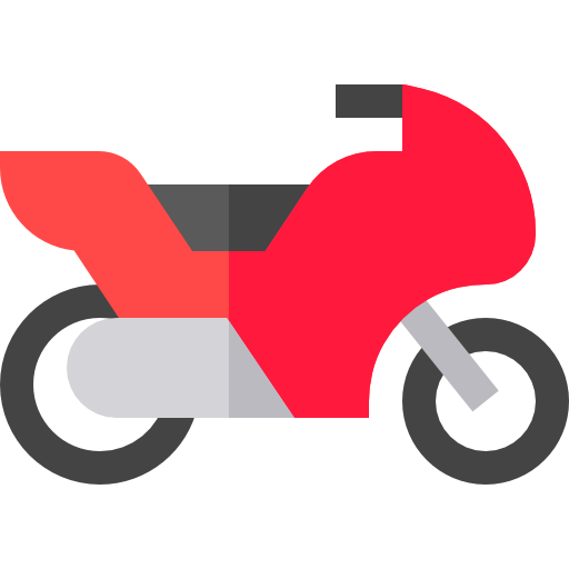motocicleta Basic Straight Flat Ícone