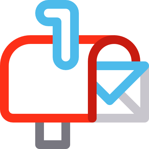 Mailbox Basic Rounded Lineal Color icon