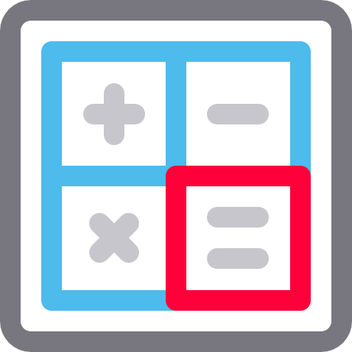 taschenrechner Basic Rounded Lineal Color icon