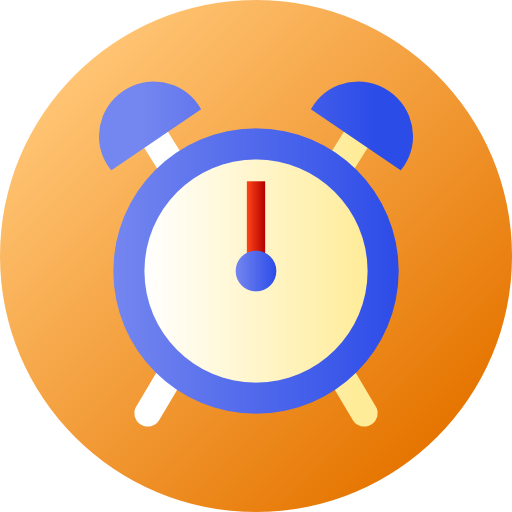 Alarm clock Flat Circular Gradient icon