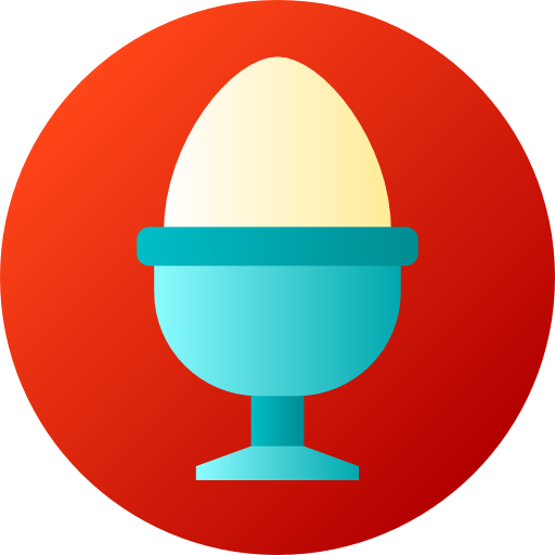 계란 Flat Circular Gradient icon