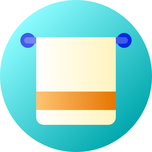 タオル Flat Circular Gradient icon