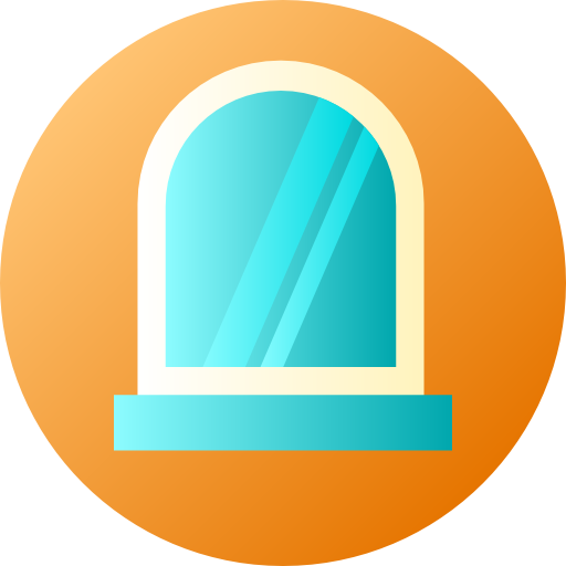espejo Flat Circular Gradient icono