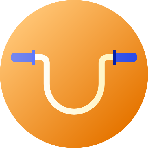 Jumping rope Flat Circular Gradient icon