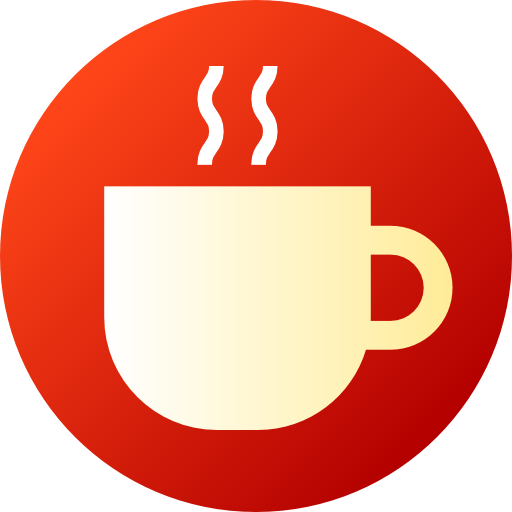Coffee Flat Circular Gradient icon