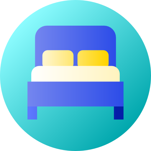 cama Flat Circular Gradient icono