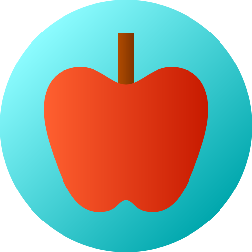 яблоко Flat Circular Gradient иконка