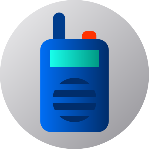 walkie talkie Flat Circular Gradient icono