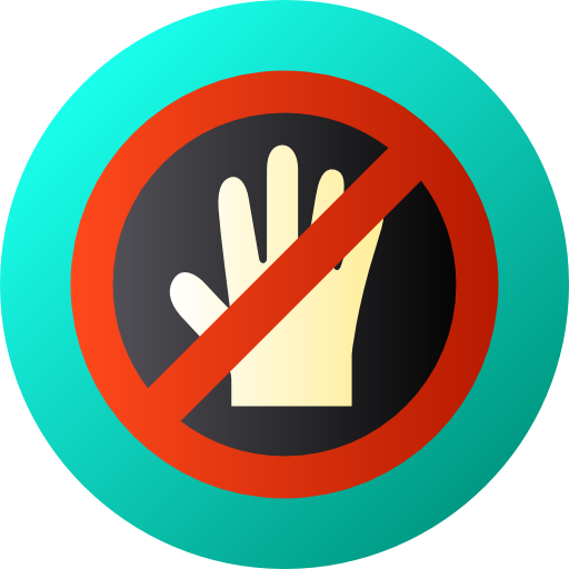 Do not touch Flat Circular Gradient icon
