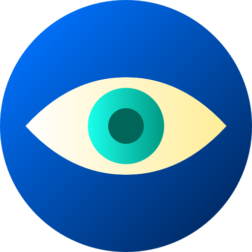ojo Flat Circular Gradient icono