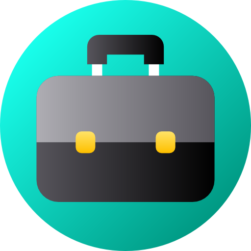 Briefcase Flat Circular Gradient icon