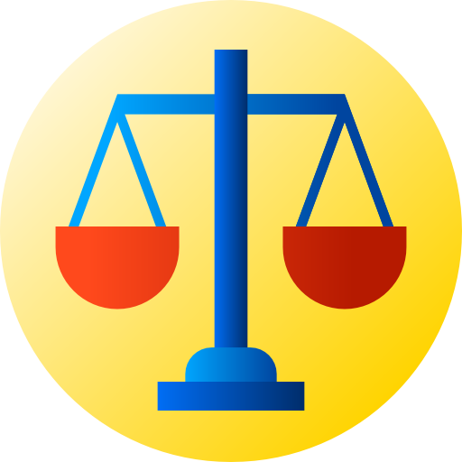 justicia Flat Circular Gradient icono