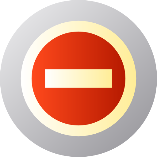 출입 불가 Flat Circular Gradient icon