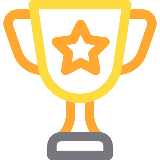 Trophy Basic Rounded Lineal Color icon