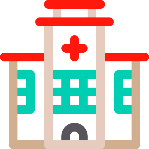 병원 Basic Rounded Lineal Color icon