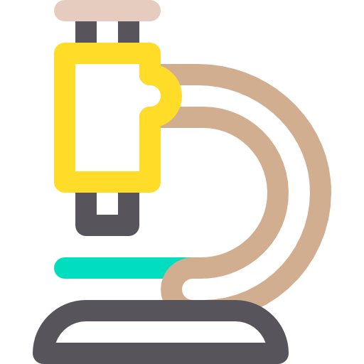 Microscope Basic Rounded Lineal Color icon