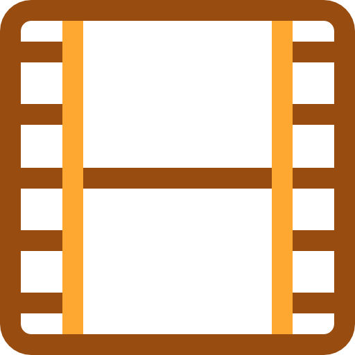 Film Basic Rounded Lineal Color icon