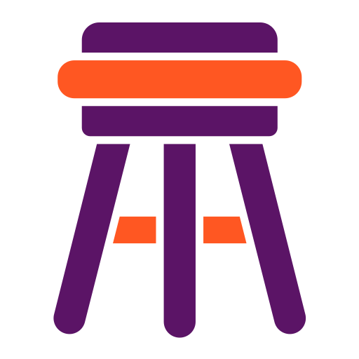 stojak na stołek Generic color fill ikona