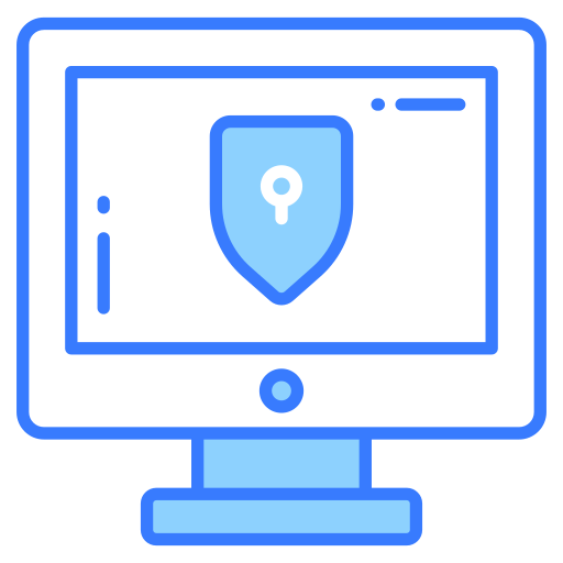 Secure computer Generic color lineal-color icon